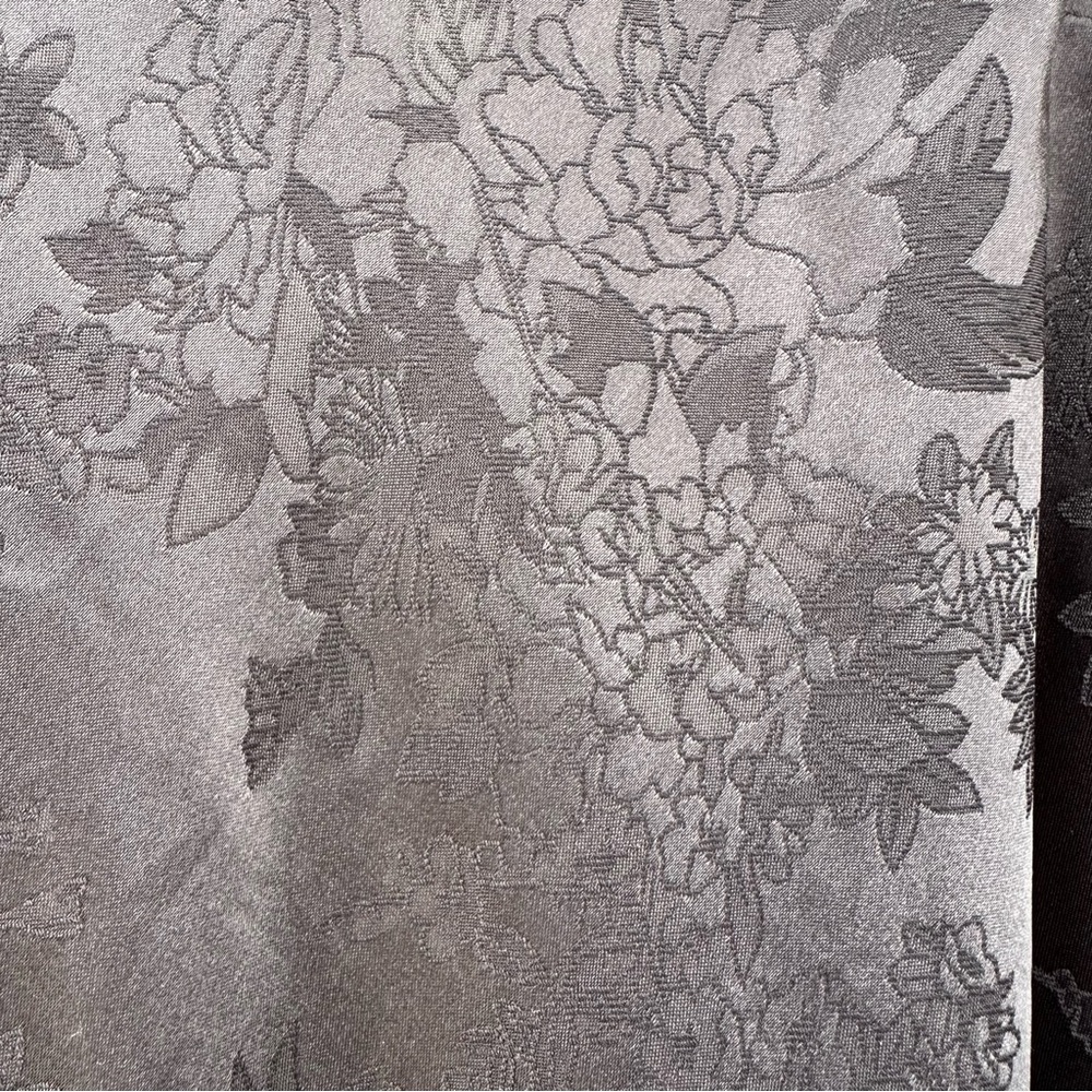 19 Cooper Black Floral Jacquard Satin Midi Dress Slip Flare NWT M Cocktail 90s - Picture 6 of 13